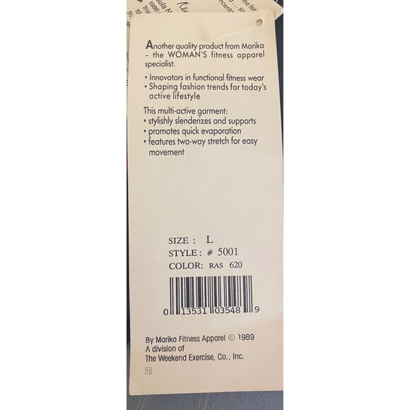 Vintage Aerodynamics Marika 80s Dance Geometric Cheeky Briefs Hi Cut Exercise L - Picture 3 of 6